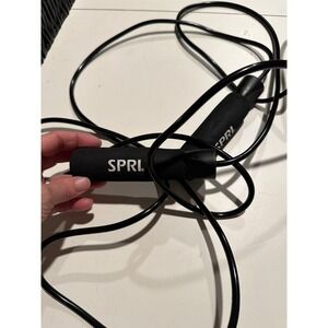 SPRI Speed Jump Rope Black Foam Grip Handles Cardio Fitness Training Workout